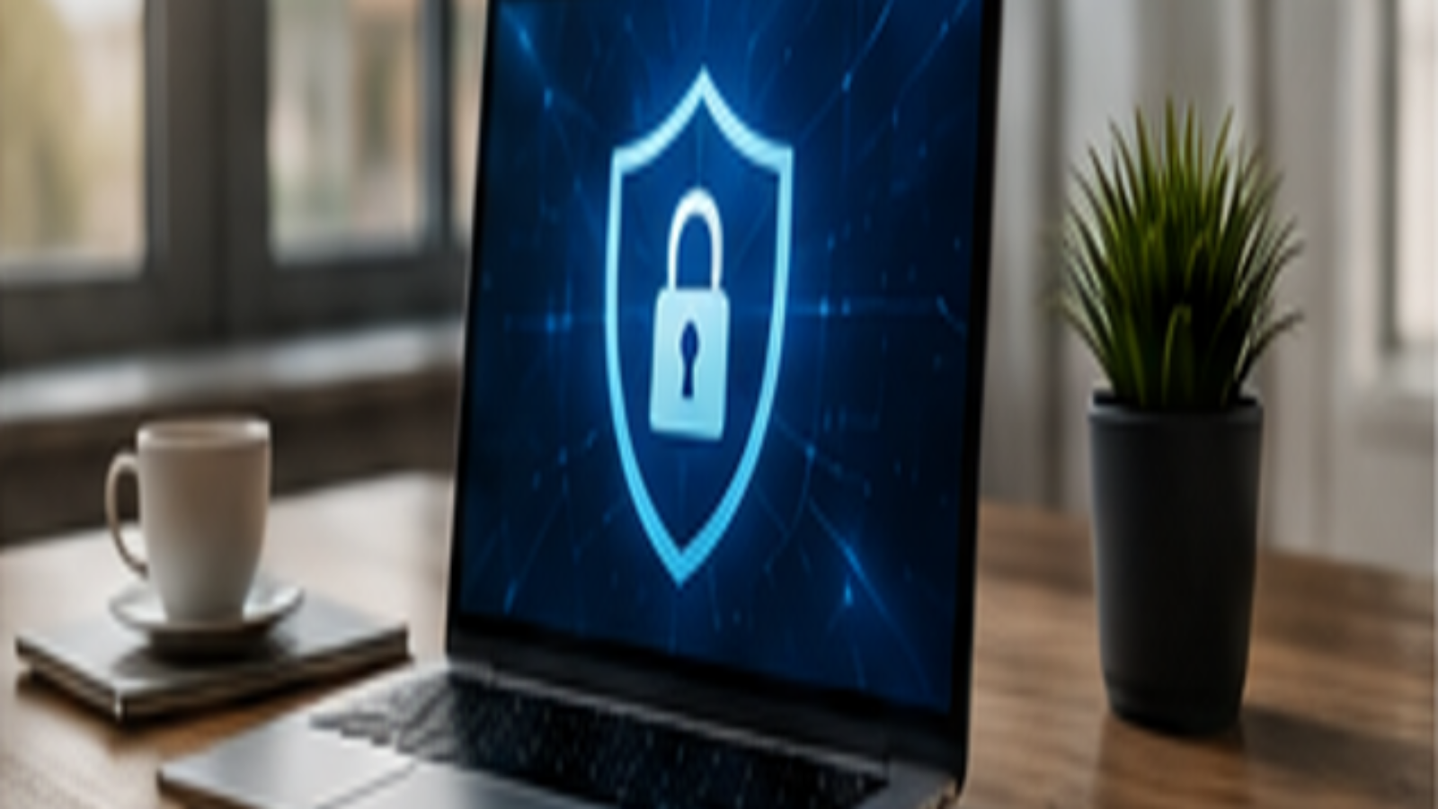 Business website cybersecurity and protection concept for a Houston small business